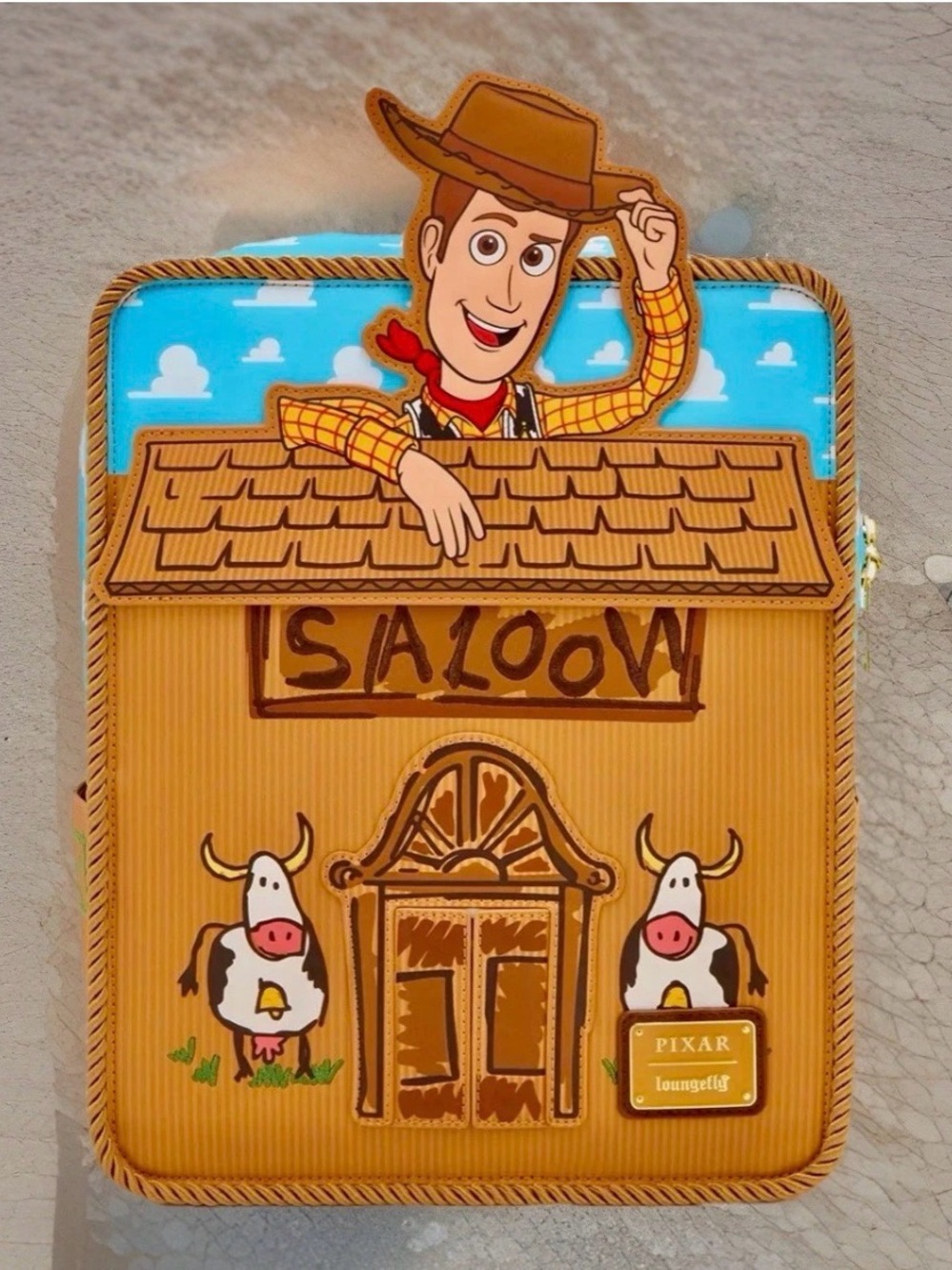 NEW Tags 30th Loungefly Disney Pixar Toy Story WOODYS SALOON Brown Mini Backpack